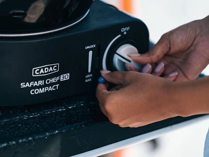 Safari Chef 30 Compact Portable 6 Piece Gas Barbeque / Camp Cooker